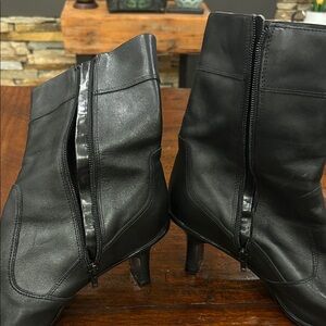 Black Leather Women's Boots
